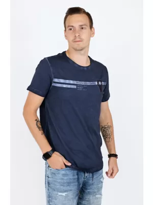 Herren-T-Shirt KIXMI RICKY DUNKELBLAU