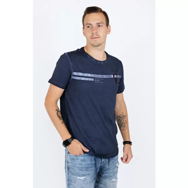  Herren-T-Shirt KIXMI RICKY DUNKELBLAU 