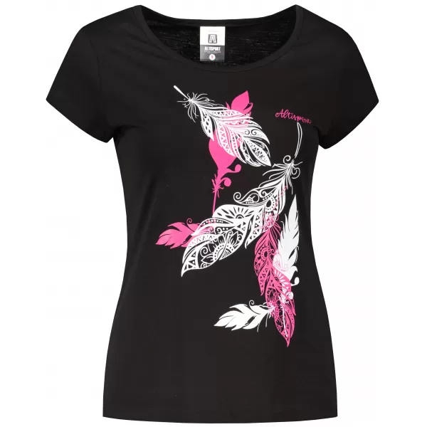  Damen-T-Shirt ALTISPORT ALW178122 SCHWARZ ROSA 
