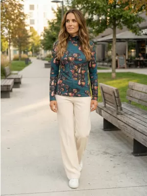 Rollkragenpullover für Damen KIXMI RINA KEROSIN