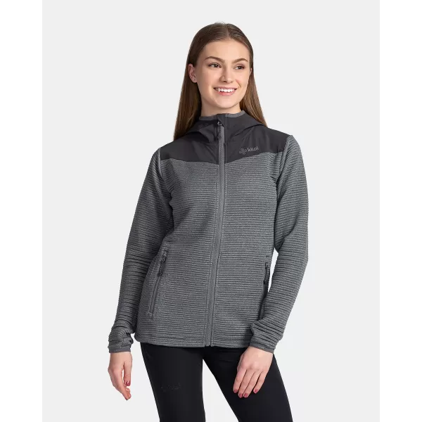  Fleece-Sweatshirt für Damen KILPI TANALI-W TL0202KI DUNKELGRAU 