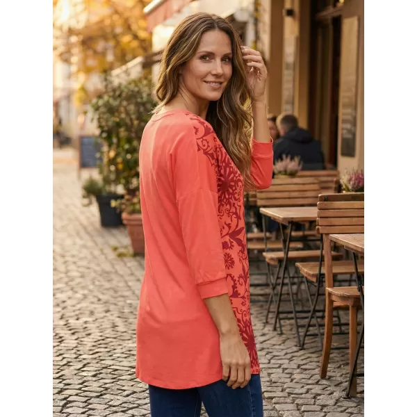  Damen-T-Shirt ALTISPORT BLANCH LACHS 