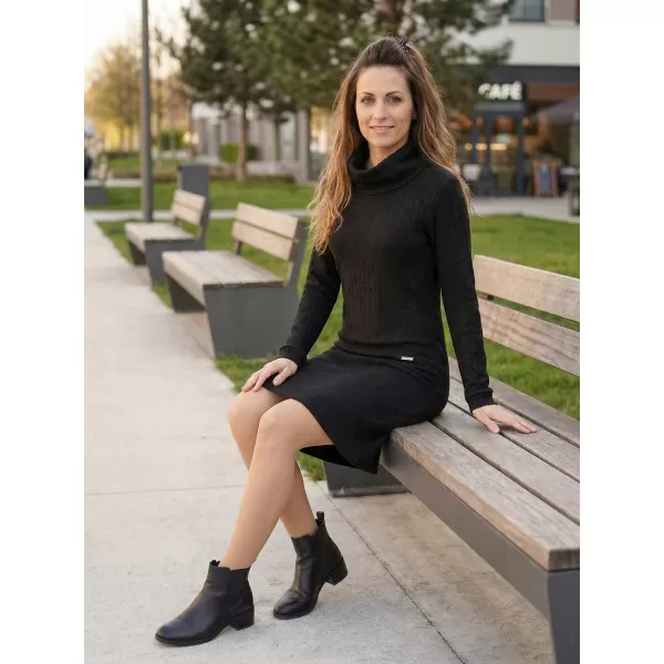  Sweatshirt-Kleid für Damen KIXMI RIVA SCHWARZ 