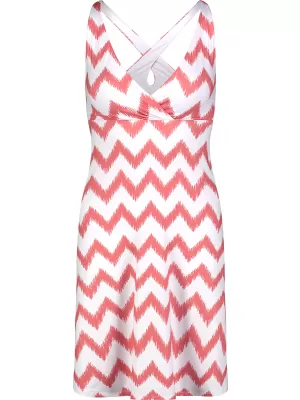 Kleid NORDBLANC V-NECK NBSLD7804 ROSA/WEIß