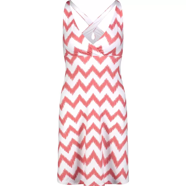  Kleid NORDBLANC V-NECK NBSLD7804 ROSA/WEIß 