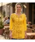 Damen-T-Shirt ALTISPORT BLANCH GELB