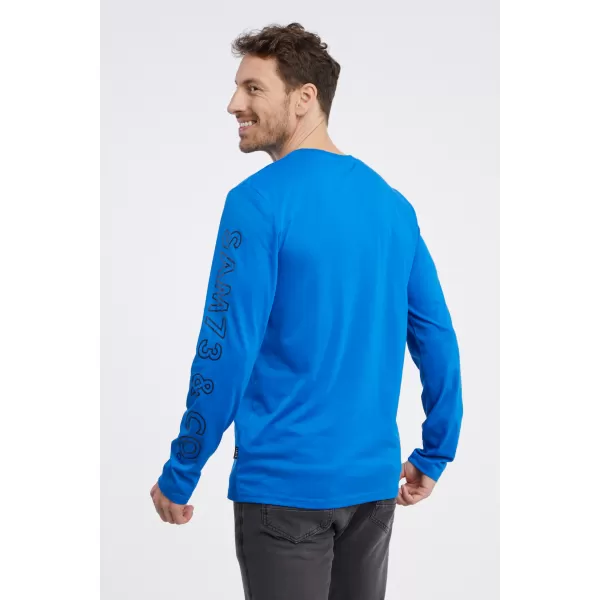  Herren-T-Shirt mit langen Ärmeln SAM 73 REGULUS MT 830 LEUCHTEND BLAU 