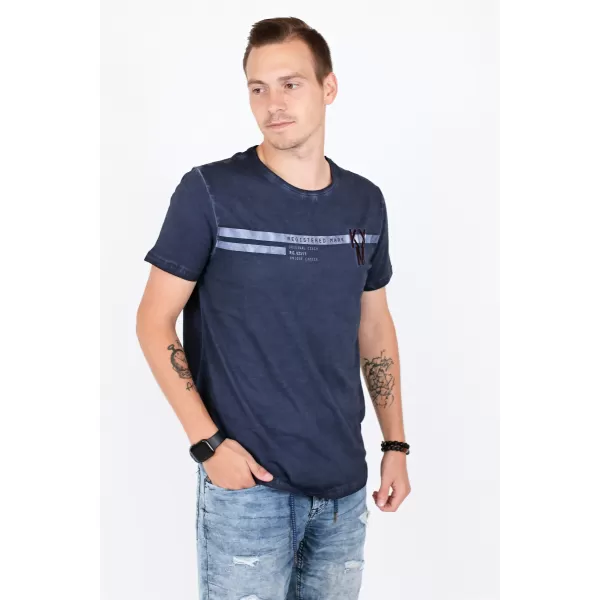  Herren-T-Shirt KIXMI RICKY DUNKELBLAU 
