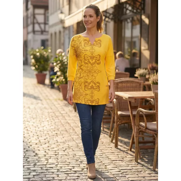  Damen-T-Shirt ALTISPORT BLANCH GELB 