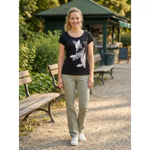  Damen-T-Shirt ALTISPORT ALW178122 SCHWARZ UND SILBER 