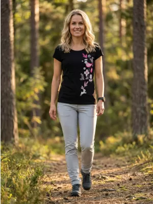 Damen-T-Shirt ALTISPORT ALW175122 SCHWARZ ROSA