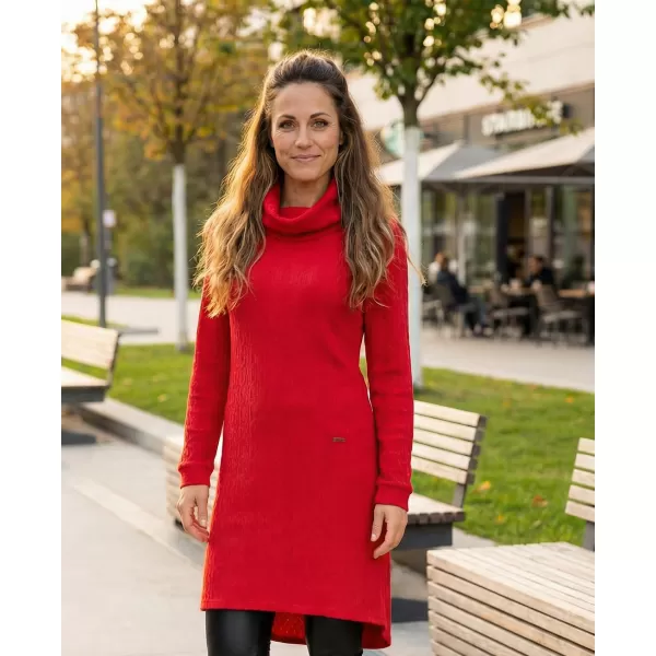  Sweatshirt-Kleid für Damen KIXMI RIVA ROT 