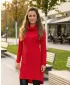 Sweatshirt-Kleid für Damen KIXMI RIVA ROT