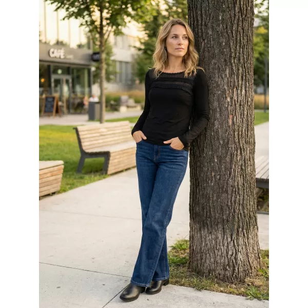  Damen-T-Shirt KIXMI RACHEL SCHWARZ 