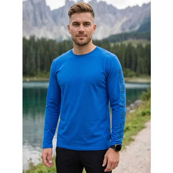  Herren-T-Shirt mit langen Ärmeln SAM 73 REGULUS MT 830 LEUCHTEND BLAU 