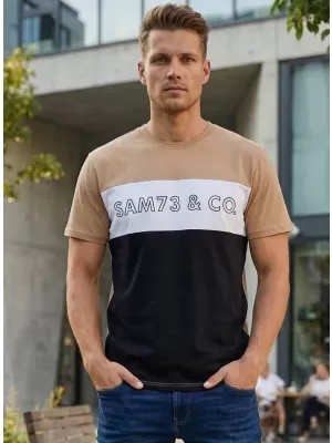 Herren-T-Shirt SAM 73 SEAMUS MT 828 GOLDEN