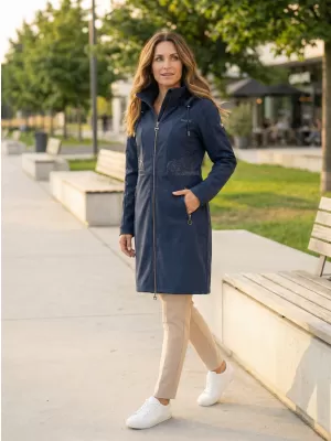Softshell-Mantel für Damen KIXMI RITA DUNKELBLAU