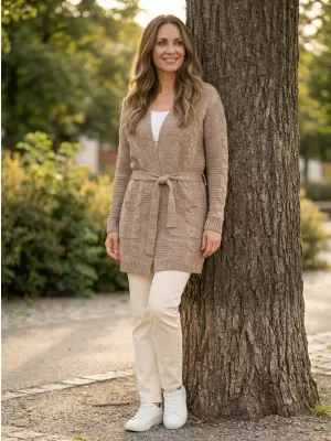 Damenpullover KIXMI RENATA BEIGE-MELANGE