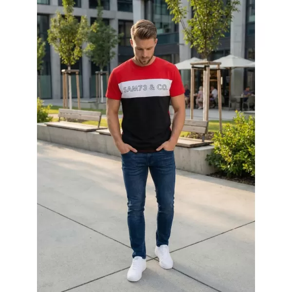 Herren-T-Shirt SAM 73 SEAMUS MT 828 ROT 