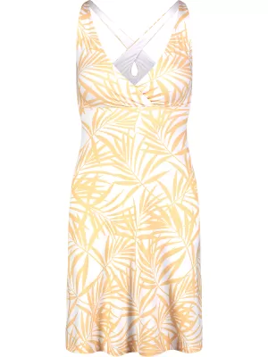 Kleid NORDBLANC V-NECK NBSLD7804 GELB/WEIß