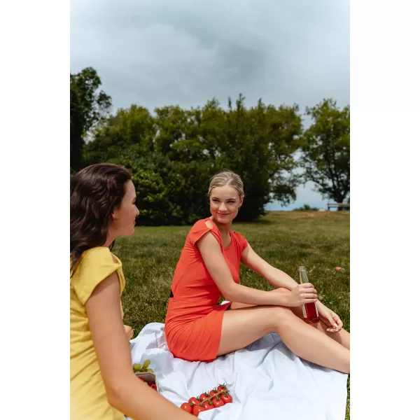  Kleid NORDBLANC WAISTLINE NBSLD7805 ORANGEFARBENE TINTE 