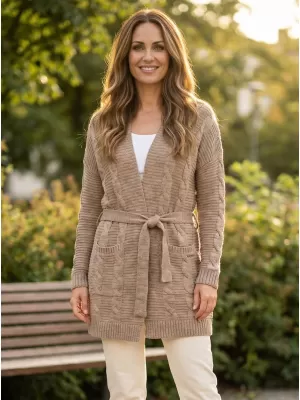 Damenpullover KIXMI RENATA BEIGE-MELANGE