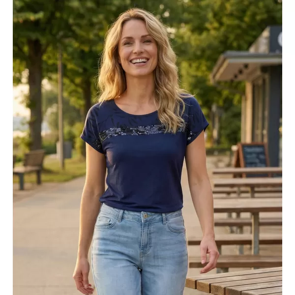  Damen-T-Shirt KIXMI ROSELLA DUNKELBLAU 