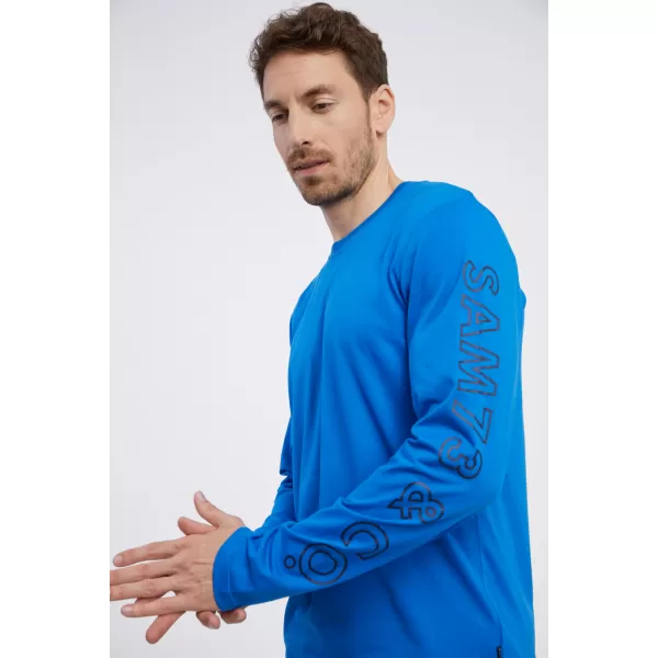  Herren-T-Shirt mit langen Ärmeln SAM 73 REGULUS MT 830 LEUCHTEND BLAU 