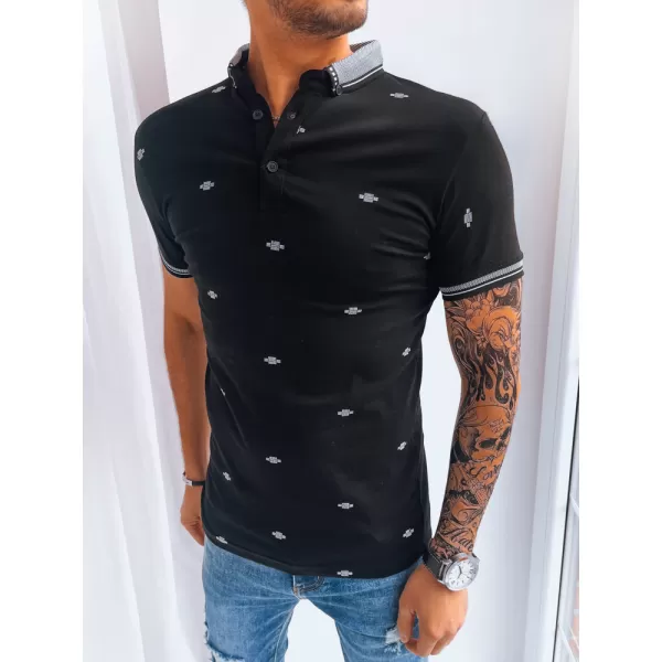  Herren t -Shirt mit einem Kragen DSTREET PX0573 SCHWARZ 