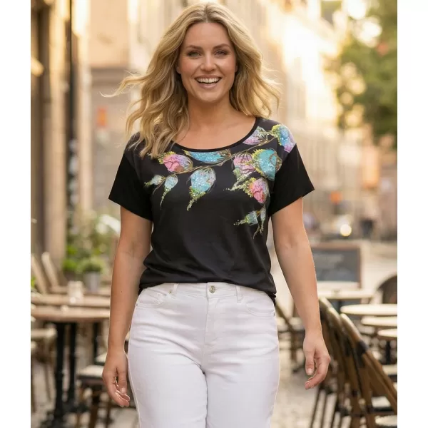  Damen-T-Shirt ALTISPORT BAILA SCHWARZ 