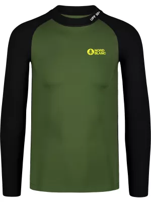 Herren t -Shirt mit UV -Schutz NORDBLANC SURFER NBSMF7867 GRÜN/SCHWARZ