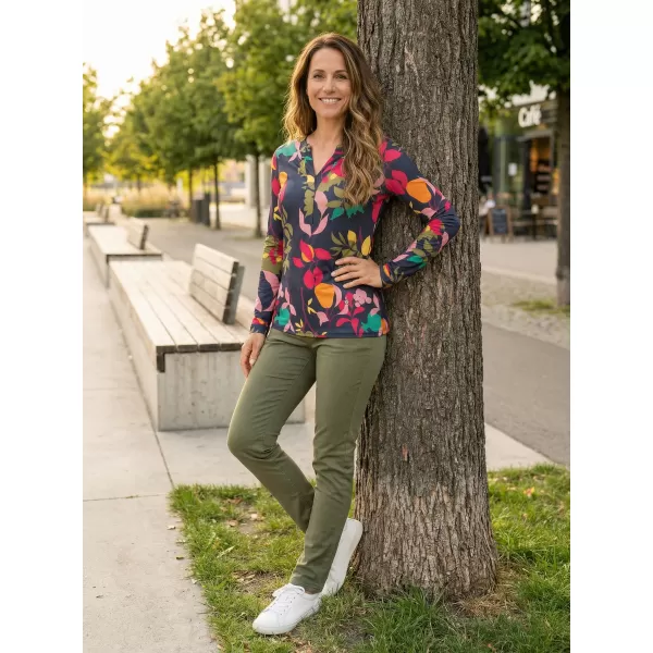 Damen-T-Shirt KIXMI ROWENA DUNKELBLAU 