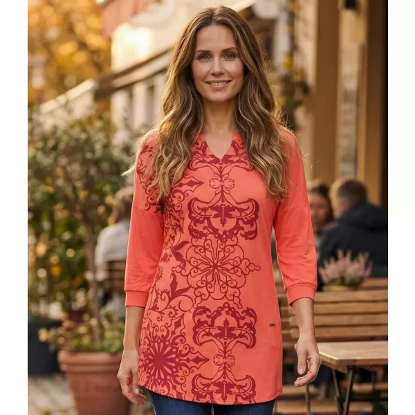  Damen-T-Shirt ALTISPORT BLANCH LACHS 