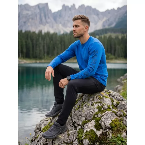  Herren-T-Shirt mit langen Ärmeln SAM 73 REGULUS MT 830 LEUCHTEND BLAU 