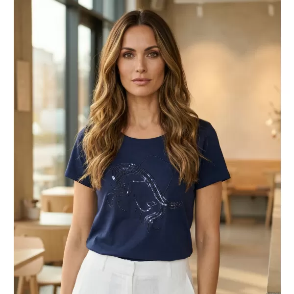  Damen-T-Shirt KIXMI ROCCA DUNKELBLAU 