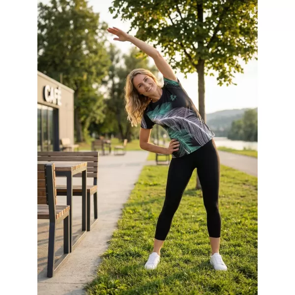  Hochwertiges Funktions-T-Shirt für Damen ALTISPORT VOJ/ALW001TR01 SCHWARZ/TÜRKIS 