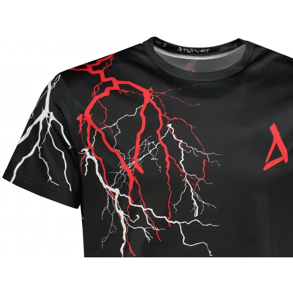  Premium-T-Shirt für Herren ALTISPORT VOJ/ALM004TR01 SCHWARZ UND ROT 