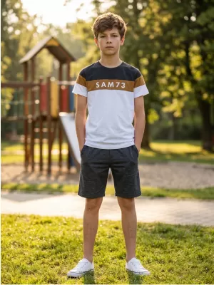 T-Shirt für Jungen SAM 73 KALLAN KT 503 WEIß