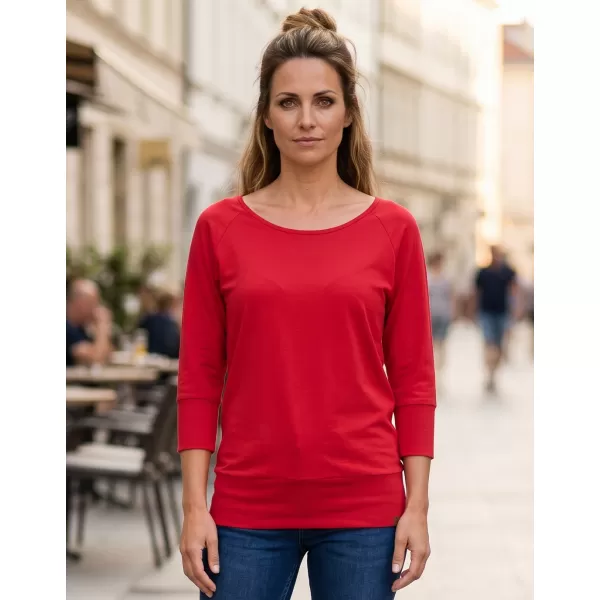  Damen-T-Shirt mit 3/4-Ärmeln SAM 73 SELMA WT 896 DUNKELROSA 