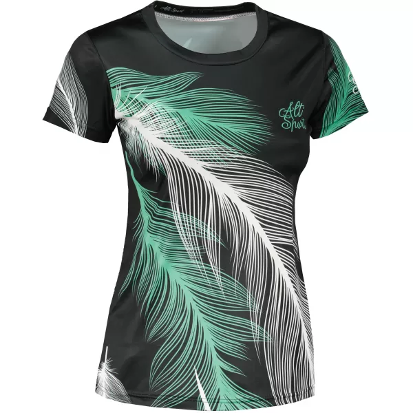  Hochwertiges Funktions-T-Shirt für Damen ALTISPORT VOJ/ALW001TR01 SCHWARZ/TÜRKIS 
