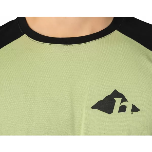  Herren-T-Shirt mit langen Ärmeln HANNAH HANES MOOSSTEIN/ANTHRAZIT 