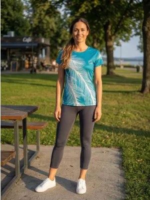 Hochwertiges Funktions-T-Shirt für Damen ALTISPORT VOJ/ALW001TR01 SMARAGD/GRAU