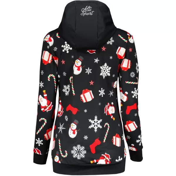  Premium-Sweatshirt für Damen ALTISPORT VOJ/ALWVN1MI01 SCHWARZ 