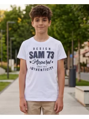 T-Shirt für Jungen SAM 73 JANSON KT 504 WEIß