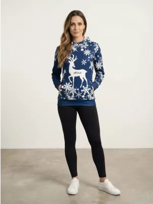 Premium-Sweatshirt für Damen ALTISPORT VOJ/ALWVN5MI01 NAVY BLAU