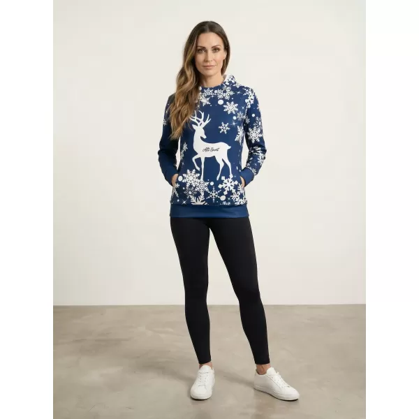  Premium-Sweatshirt für Damen ALTISPORT VOJ/ALWVN5MI01 NAVY BLAU 