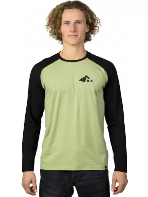 Herren-T-Shirt mit langen Ärmeln HANNAH HANES MOOSSTEIN/ANTHRAZIT