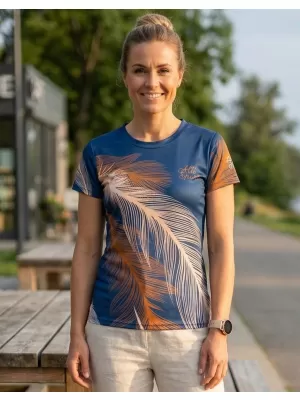 Hochwertiges Funktions-T-Shirt für Damen ALTISPORT VOJ/ALW001TR01 MARINE/BRAUN