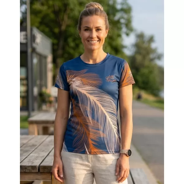  Hochwertiges Funktions-T-Shirt für Damen ALTISPORT VOJ/ALW001TR01 MARINE/BRAUN 