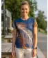 Hochwertiges Funktions-T-Shirt für Damen ALTISPORT VOJ/ALW001TR01 MARINE/BRAUN